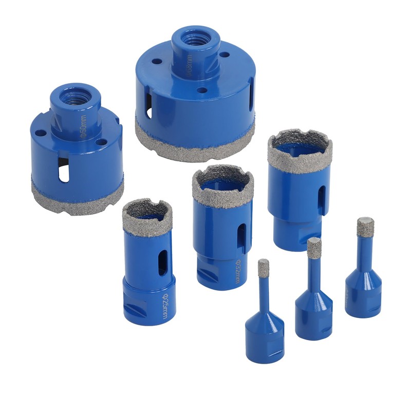 LiGuVCY Blue 6-68mm 8 Pcs Diamond Core Drill Bit Set,
