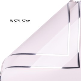 20PCS Purple Bouquet Wrapping,57 * 57CM Folded Sliver Edge Flower Wrapping Paper,Semi-transparent Waterproof Flower Bouquet Wrapping for Flower,Gift