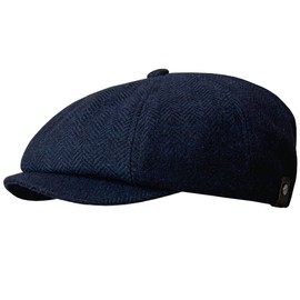 WEROR WEROR-320.1 Men's Flat Cap Herringbone, navy