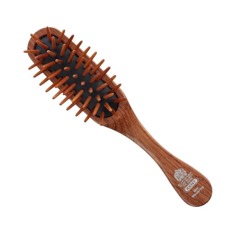 Kent Hog Range Mini Woody Hog Hair Brush