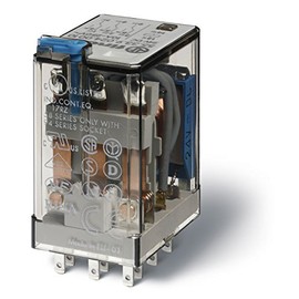 Finder, 55.33.9.024.0080, Ind. Plug-in Relay, 3PDT 10A, 24V DC Coil, Agni Contact, LED & diode