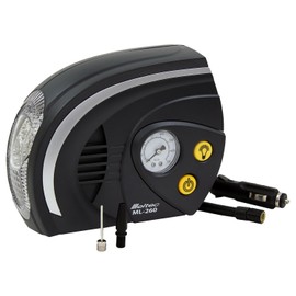 Meltec ML-260 Air Compressor (Car/ Motorbike/ Bicycle), Max. Pressure: 101.5 psi (700 kPa), 12V DC (Clip), LED Light Included