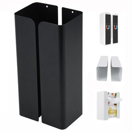 GOENDR Tissue Case, Magnetic Paper Towel Holder, Tissue Box, Strong Magnet, Paper Holder, Magnetic Paper Towel Case, Stylish, Tissue Storage, Wall Hanging, For Refrigerator (Black)