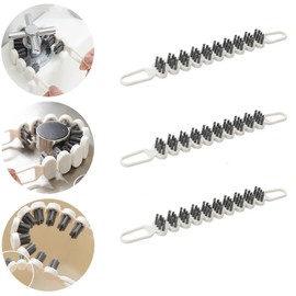 3Pcs Flexible Hard Bristle Crevice Cleaning Brush, Versatile Gap Cleaner for Kitchen & Bathroom,Ergonomic Handle & Precision Cleaning,Durable Bristles, Small Spaces & Shower Brushes