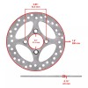 Caltric Rear Brake Disc Rotor with Pads For Yamaha Raptor
