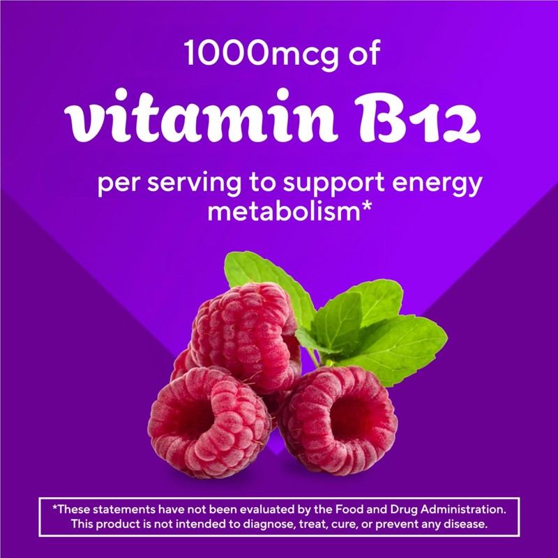 Vitafusion B12 Gummy Vitamins, Delicious Raspberry Flavor, 60ct (30 Day