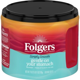 Folgers Simply Smooth Ground Coffee, Mild Roast, 27 Oz. Canister