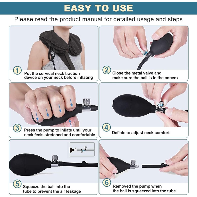 Neck Stretcher, Cervical Traction Device, Neck Traction Device, Adjustable Inflatable