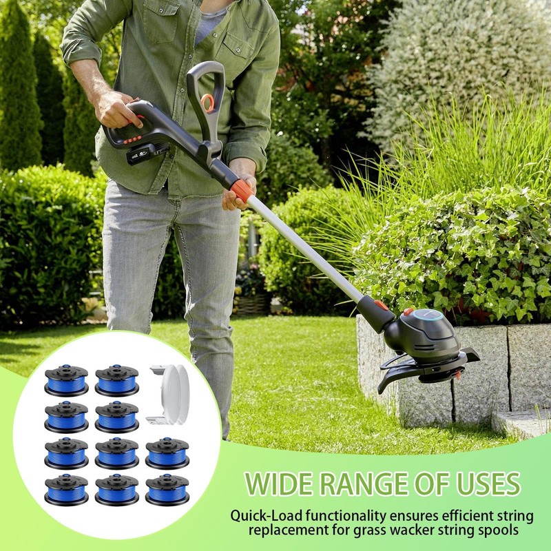 String Trimmer Replacement Spool,Nylon Trimmer Lines and Cover Replacement |