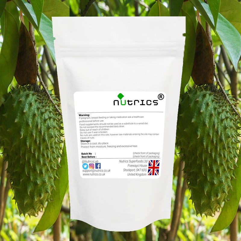 Nutrics® GRAVIOLA Fruit 75g Powder Soursop Annona muricata Suitable for