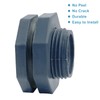 PHITUODA 1/2 Inch Pvc Bulkhead Fitting with Plugs NPT1/2 Female