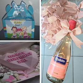 Luuao 50-Piece Rose Gold Premium Satin Ribbon Bows - 3.3 Inch Large Size Craft Bows for Gift Wrapping, Wedding Decor, Sewing & DIY Crafts (No Fade, Double Value)