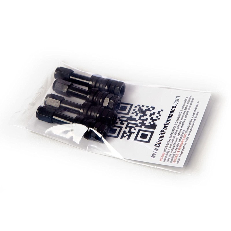Circuit Performance VS48 Black Bolt-In Valve Stems 48mm (Set of