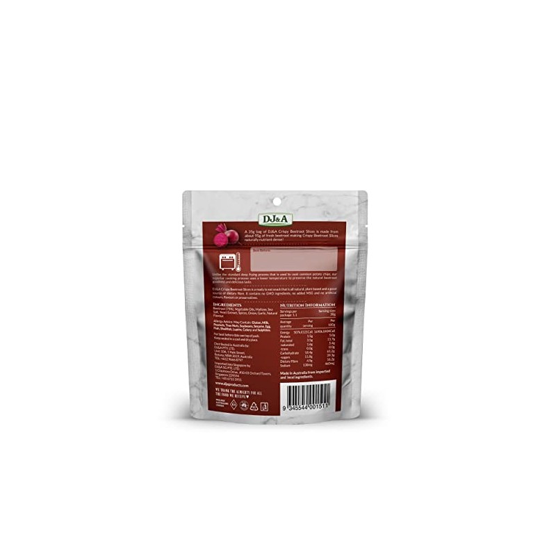 DJ&A CRISPY BEETROOT SLICES 35G - 10 Pack - Vegan