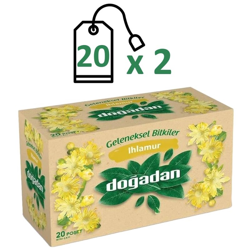 Dogadan Ihlamur (Linden Herbal Tea) 20 Tea Bags, Pack of
