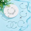 UNICRAFTALE 12Pcs Adjustable Wire Blank Bracelet Stainless Steel Torque Bangles