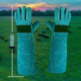 Omevett Animal Handling Gloves Bite Proof 45 cm Anti-Bite Pet Gloves Bite Resistant Gloves for Welding, Gardening, Grooming, Handling Dog/Cat/Bird/Snake/Parrot/Lizard/Reptile Durable Protective Gloves