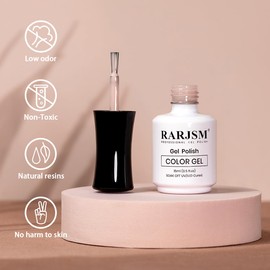 RARJSM Gel Nail Polish Nude Pink Skin Tone Milky Pink Gel Nail Polish 15ml 1 Piece Neutral Skin Color Soak Off UV LED Cured Nail Gel Polish for Salon DIY Home Nail Art French Manicure