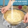 Gold Strainer for Kitchen, 3QT, Stainless Steel Colander with Handle