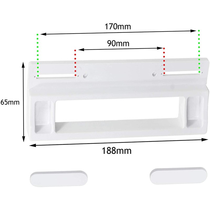 Spares2go Door Handle For Hotpoint Fridge Freezer (190mm, White)