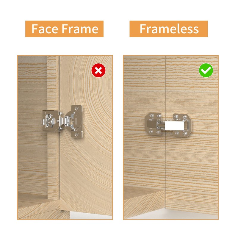 Chibery 10 Pack 90 Degree Surface Mount Spring Hinges, Easy