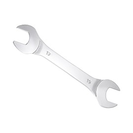 Thin Open End Wrench, 17mm x 19mm Metric Chrome Plated High Carbon Steel