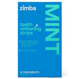 ZIMBA Tiras Blanqueadoras Dentales Menta – Blanqueamiento dental en casa, antideslizantes, veganas – 14 tratamientos (28 tiras)