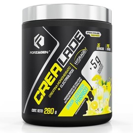 Forzagen | Crea-Lade Creatina Saborizada | Creatina Monohidrato 100% | 5 g por Servicio | 35 Servicios | Sabor Limonada Paraíso | Pre-Entrenamiento | Incrementa Fuerza y Rendimiento | 280 g