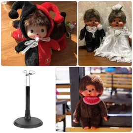 jojofuny 2Pcs Doll Support Stand Portable Doll Bear Toy Organizer Display Bracket Doll Holder Frame Rack for Home Shop 25cm Black