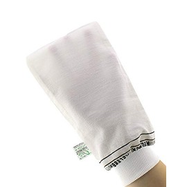 Exfoliating Gloves Mitts KESE Turkish Bath Hammam Hamam Scrub Peeling with HOW TO USE INSTRUCTIONS (Cream Thin Budget Bath Glove Elasticated Wrist)