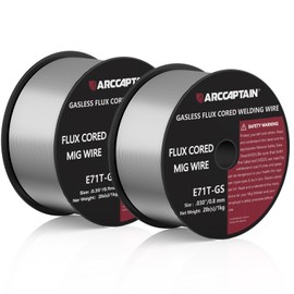 ARCCAPTAIN Flux Core Welding Wire .030“ & .035" E71T-GS Mig Welding Wire 2-Pound Spool Gasless Mild Carbon Steel Compatible With Lincoln Miller Forney Harbor Welder