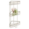 iDesign York Metal Wire Corner Standing Shower Caddy 3-Tier Bath