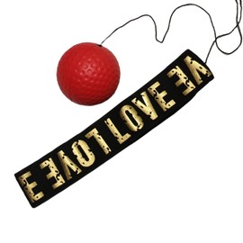 Sports Reaction Ball Boxing Training Ball, Reflex Ball Head-Mounted Love Adjustable Elastic Band, Perfect for Fighting Skills, Reaction Speed, Hand-Eye Coordination Training PU-Red