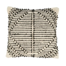 SARO LIFESTYLE Woven Elegance Diamond Throw Pillow Cover, Black, 18"