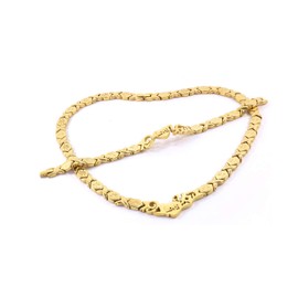 I LOVE YOU GOLD TONE HUGS AND KISSES NECKLACE & BRACELET SET XOXO STARBURST 18" LONG