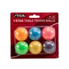 STIGA 6 Pack Multi-Color Table Tennis Balls - 40mm ITTF