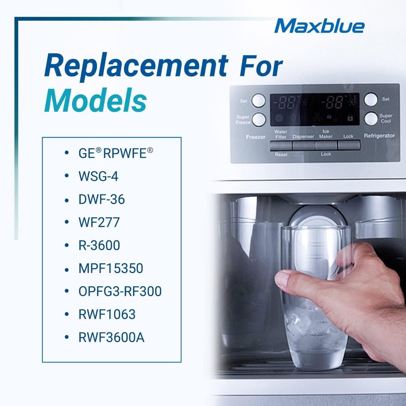 Maxblue Replacement for GE® RPWFE®, RPWF (with CHIP) Refrigerator Water