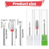 oruola Nail Drill Bits,3pcs 5 in 1 Carbide Nail Drill