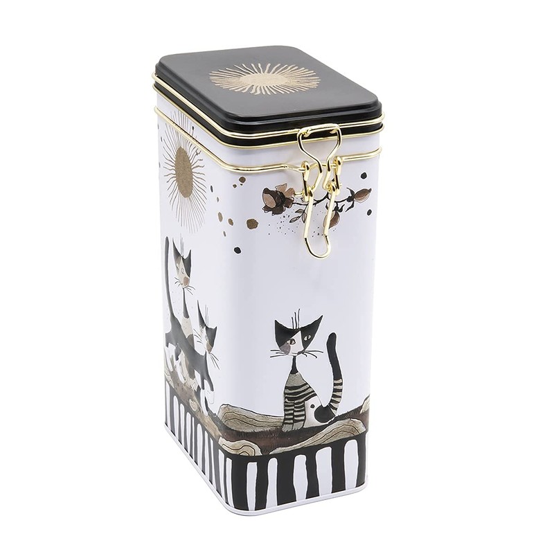 Fridolin Rosina Wachtmeister: Cats, Sepia Metal Storage Container with Lock