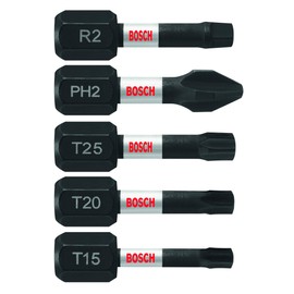BOSCH ITV105 5 pc. Impact Tough 1 In. Screwdriving Bit Set