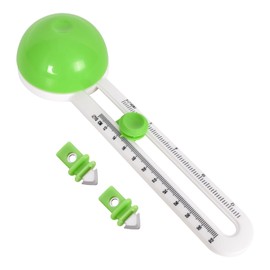 Adjustable Circular Paper Cutter, Circle Paper Trimmer with 3 Blades, Rotary Cutter Craft of Circles from 4-12 Inches, Circle Cutter Paper for Art and DIY Craft Card Making (Green)