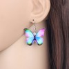 LONYOO Acrylic Colorful Butterfly Earrings Dangling Drop Jewellery Spring Summer