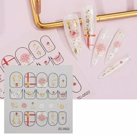 (Optional 3D Christmas Art Nail Sticker D (594))3D Christmas Art Nail Sticker D / (옵션 3D 크리스마스 아트 네일스티커 D (594))3D 크리스마스 아트 네일스티커 D