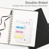 RETTACY Lined A4 Notebook Spiral-College Ruled Notebook,Large Hardcover Leather Journals
