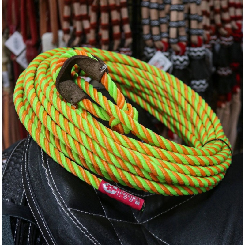 M-Royal Saddles 39ft Orange Limon Soga Para Florear Trick Rope