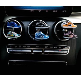 Shoe Car Air Freshener - 3D Shoe Model - Car Fragrance - Shoes Decoration - Car Vent Clips - Car Accessory - Car Interior Decoration - Hanging Paper Air Freshener (Type 1 PAIR)