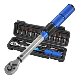 Dalephoric Torque Wrench Bicycle 1/4 Inch, 2-24 NM, ±3% Error Accuracy, 72 Teeth Reversible Ratchet, Torque Wrench Set with 100 mm Extension Rod, Ratchet Box for Bicycle, Motorcycle