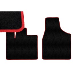 Red Edge Custom Fit Front Carpet Floor Mats, Black, Compatible with Dodge Grand Caravan with 2nd Row Captain's Chairs 2011 2010 2009 2008