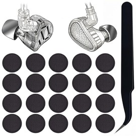 TENNMAK Replacement Dust Mesh Filter for KZ Earbuds,Black Color,20 Pieces
