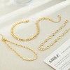 Gold Ankle Bracelets for Women Waterproof,14K Real Gold Plated Anklets
